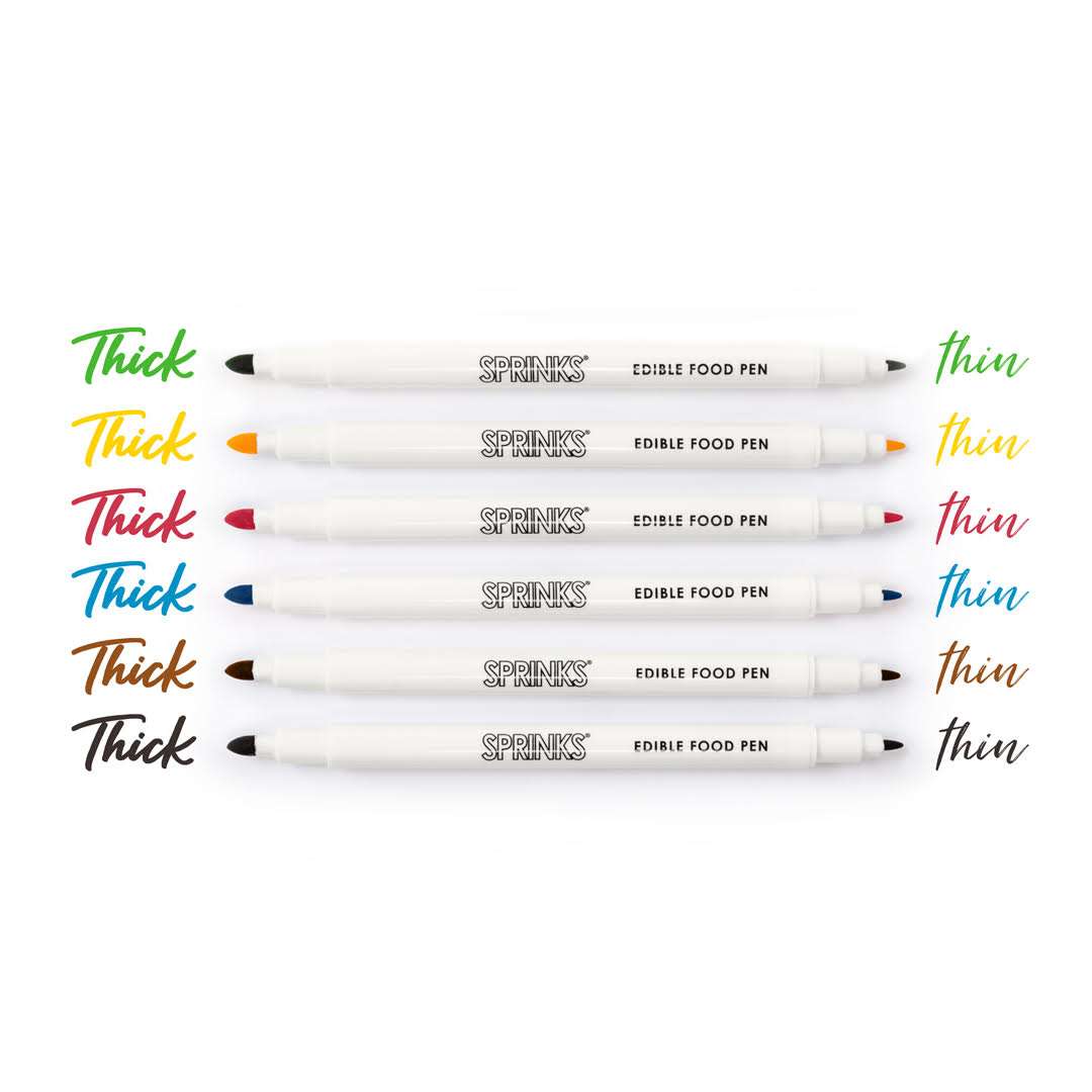 Edible Food Pens Primary 6 Colour Set – view 2