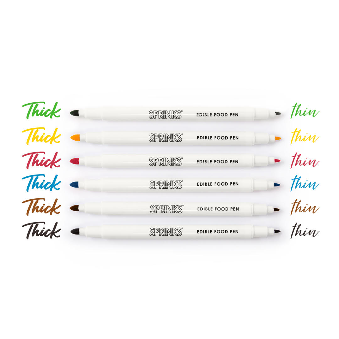 Edible Food Pens Primary 6 Colour Set