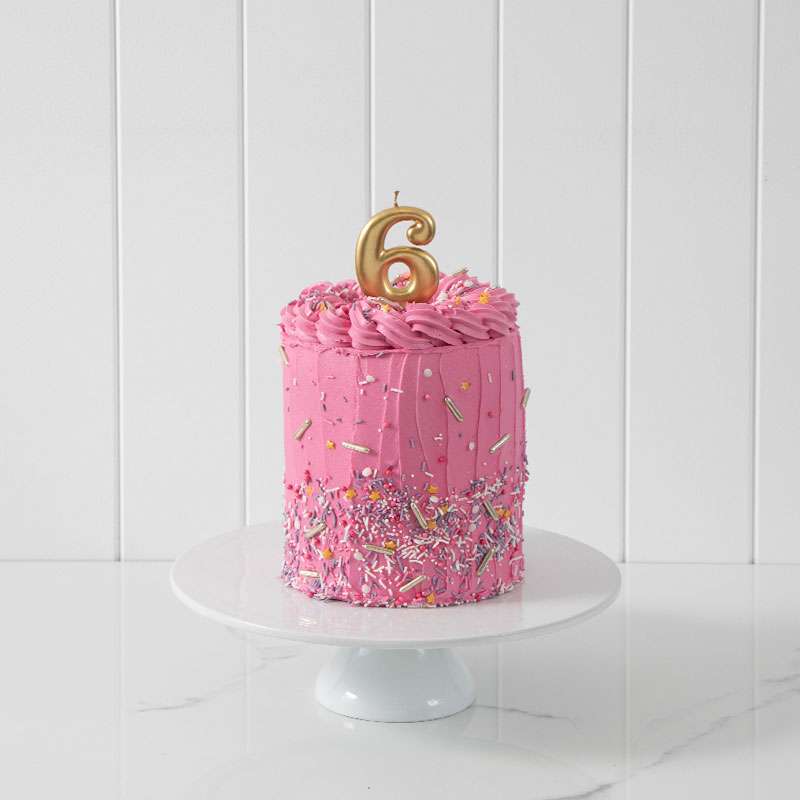GOLD Candle - NUMBER 6 – view 2