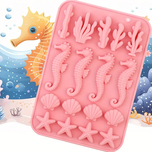Seahorse & Shell & Starfish Chocolate Mould