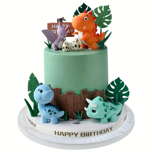 Dinosaur Cake Decor Set 7pc