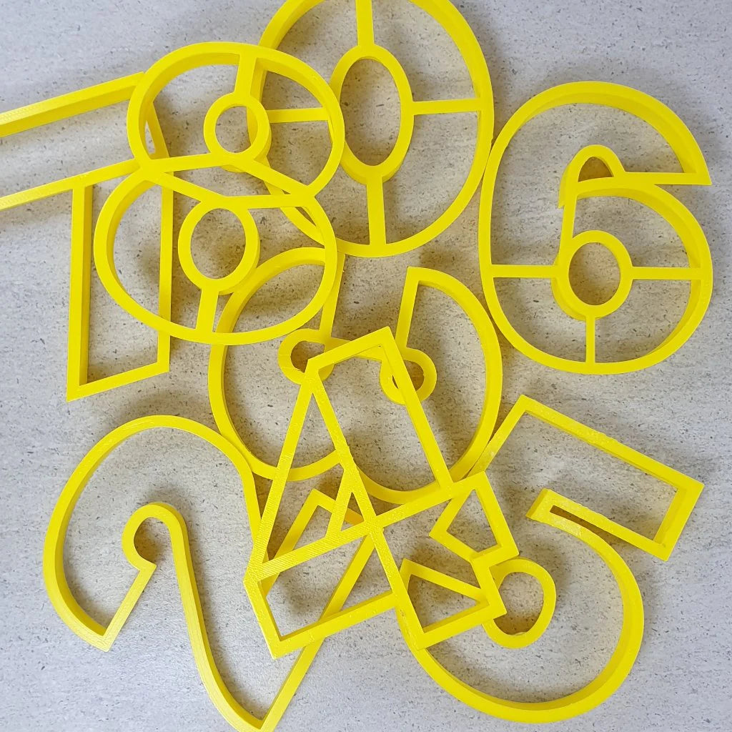 Cookie Cutter Number Cutters Set (Wide Version) 3 inch 76mm