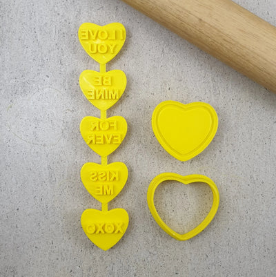 Candy Heart I Love You Set Stamp & Cutter