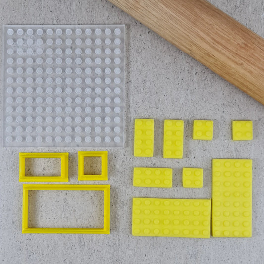 Cookie Cutter Lego Cutter and Debosser Set