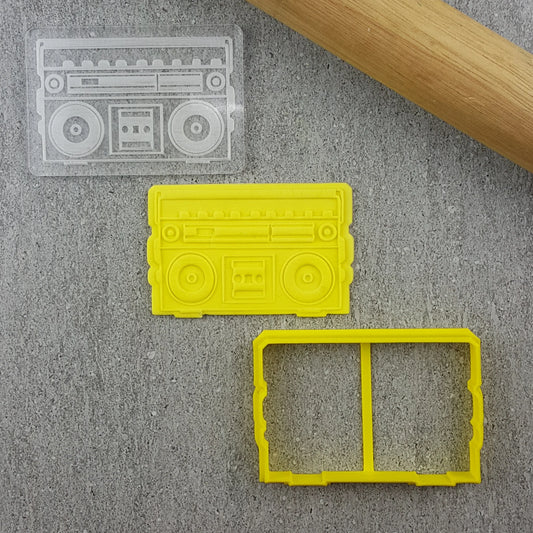 Cookie Cutter Boom Box Cutter and Debosser Set