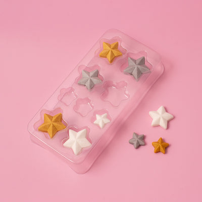 SHIMMER STARS (9 pieces) SPRINKS Icing Decorations -