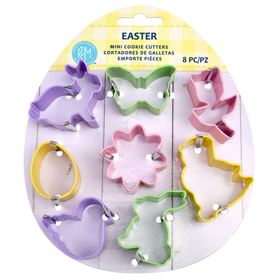 MINI EASTER COOKIE CUTTER SET 8 - ASST. COLOURS (R&M)