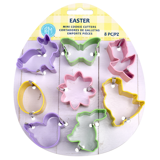 MINI EASTER COOKIE CUTTER SET 8 - ASST. COLOURS (R&M)