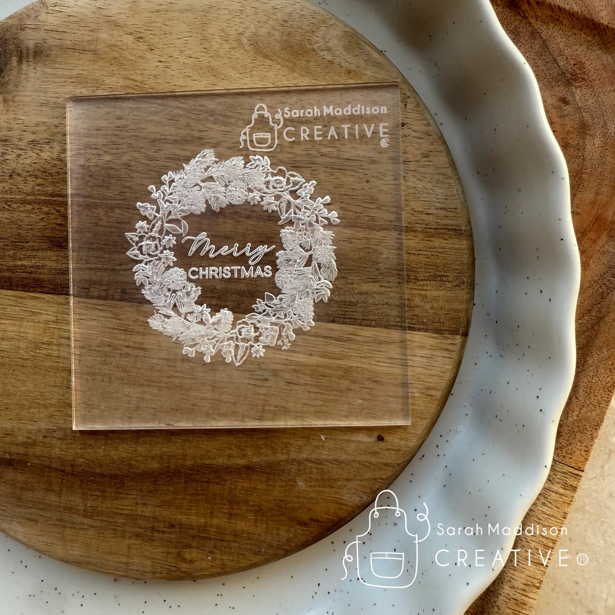 Merry Christmas Wreath Debosser (Sarah Maddison Creative) – view 3