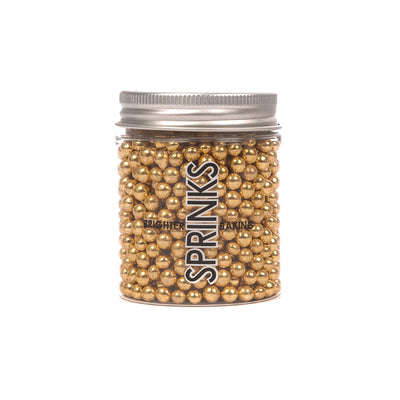 Crunchy SHINY GOLD 4mm Sprinkles (75g)