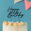MATTE BLACK Metal Cake Topper - HAPPY BIRTHDAY 3