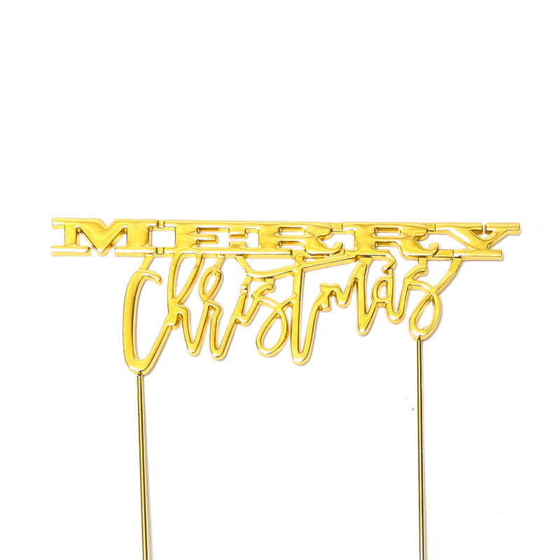 GOLD Plated Cake Topper - MERRY CHRISTMAS