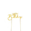 Cake Topper Happy Birthday Gold Metal (Cake & Candle)