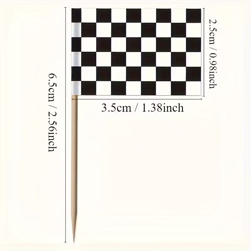 Cupcake Race Flags 25 Pack