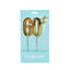 Cake Topper 60th Metal Cake Gold