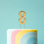 Cake Topper Bold Gold Number 8