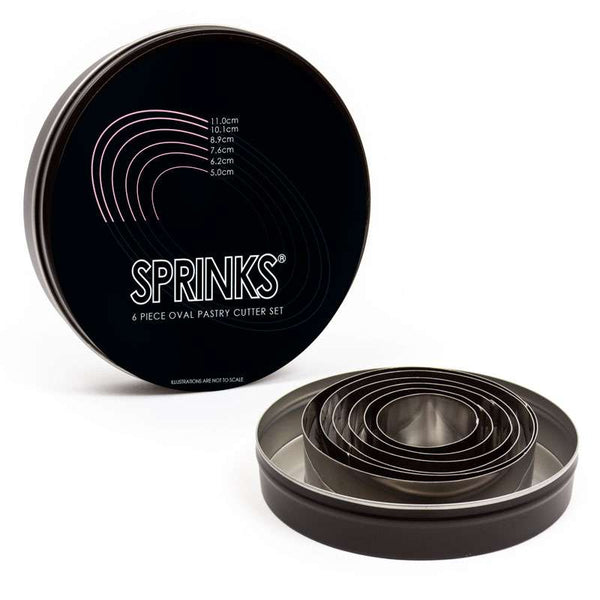 6-Piece OVAL Stainless Pastry Cutter Set - by Sprinks