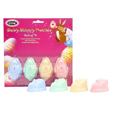 Mould Marshmallow Baby Bunny 4 Pack Small