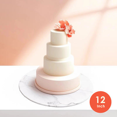 Food Presentation Cake Board (MARBLE) - 12" ROUNDa