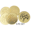 I Love You Gold Disc Cake Toppers 5pc Set
