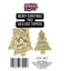 Merry Christmas Tree Gold Disc Cake Toppers 5pc Set