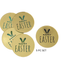 Happy Easter Rounded Ears Gold Disc Cake Toppers 5pc Set