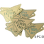 Happy Father's Day Tag Gold Disc Toppers 5pc Set