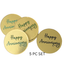 Happy Anniversary Gold Disc Cake Toppers 5pc Set