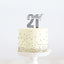 Cake Topper 21st Metal Cake Silver