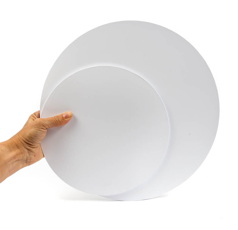 Cake Board Masonite Round Gloss White 10"
