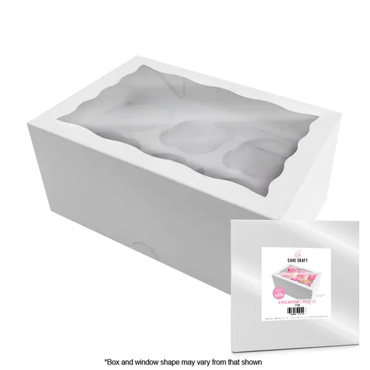 Box Cupcake Box 6 Hole Window 4" High CC