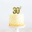 Cake Topper 30th Metal Cake Gold