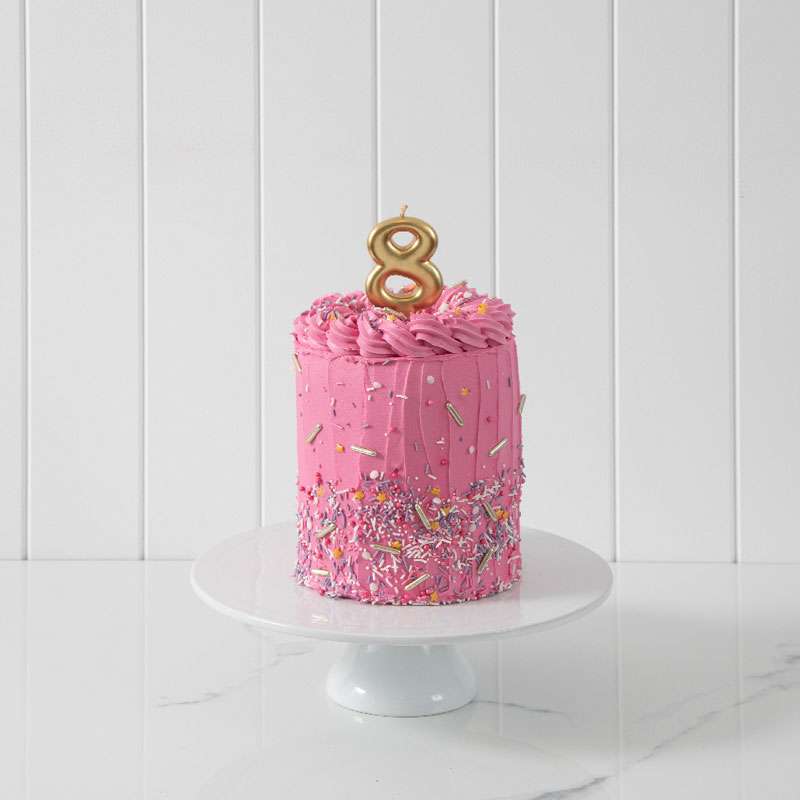 GOLD Candle - NUMBER 8 – view 2