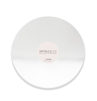 GLOSS WHITE 12" Round Masonite Cake Board