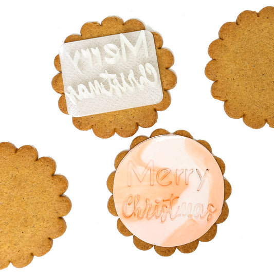 Cookie Stamp Merry Christmas Sugar Crafty