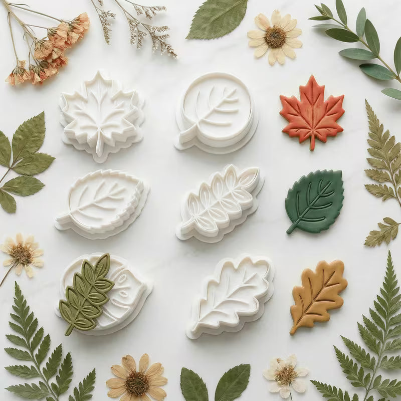 Botanical Leaf Style Imprint Cutter 6pc
