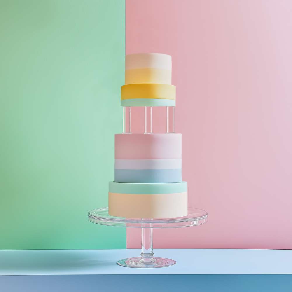 Acrylic CAKE PILLARS (Set of 4) - 10cm – view 2