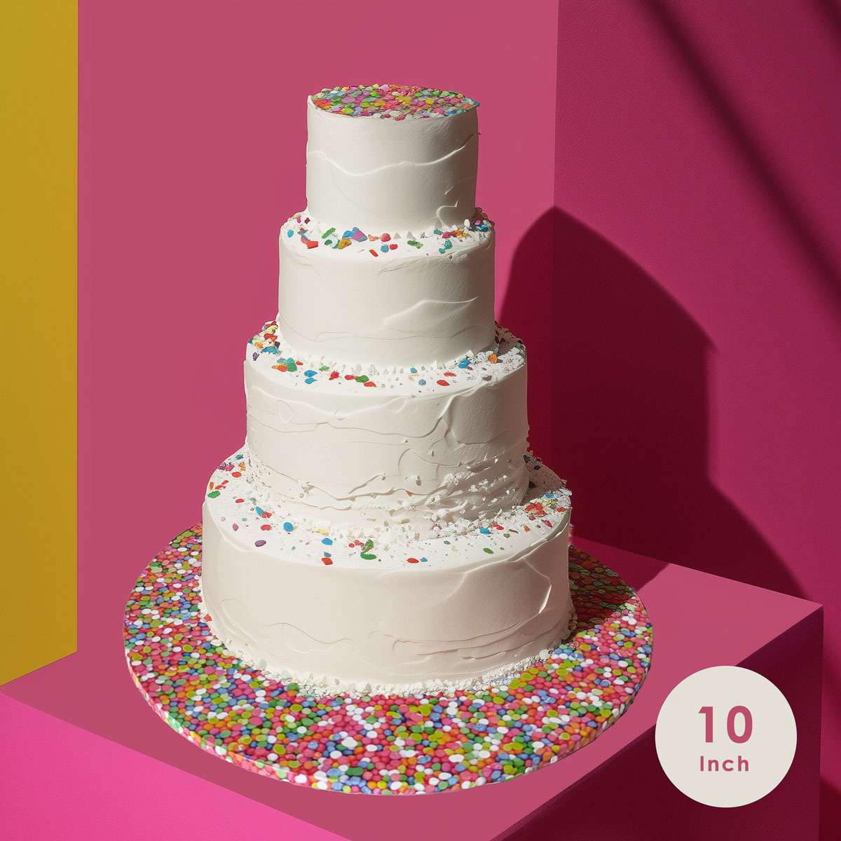 10" ROUND Cake Board Sprinkles – view 2