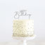 Cake Topper Happy Birthday Silver Metal (Cake & Candle)