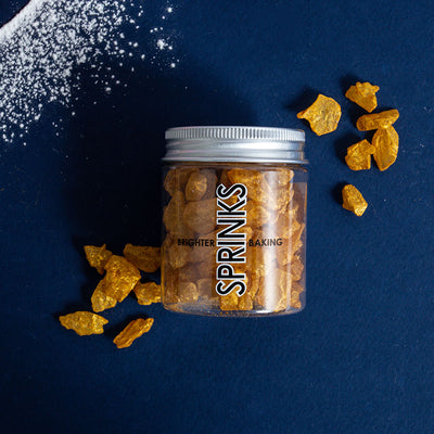 GOLD Large Rock Sugar Sprinkles (75g) - by Sprinks