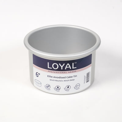 Cake Tin 6" Round LOYAL Elite Anodised 4" Deep