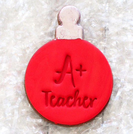 Cookie Stamp A+ Teacher Emboss 3D Printed Cookie Stamp