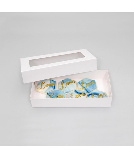 Cookie Box Rectangle Cookie Box 9x4.5x1.5(H)in