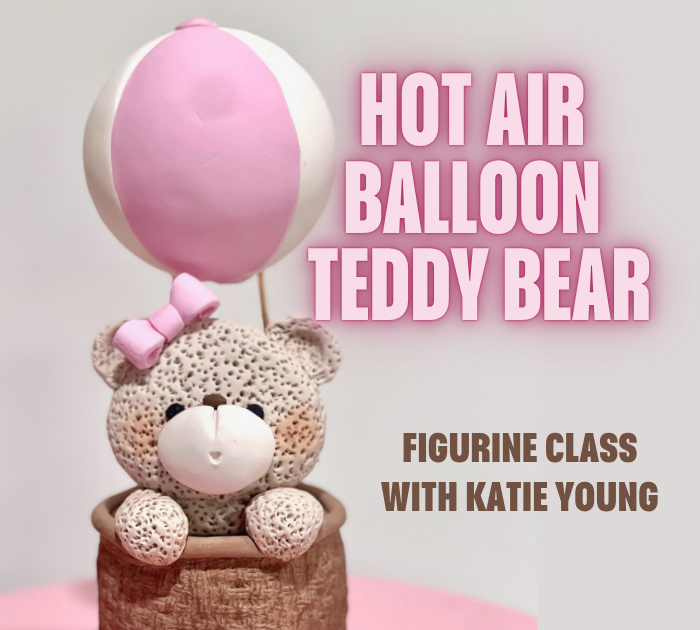 HOT AIR BALLOON TEDDY BEAR FIGURINE - WITH KATIE YOUNG SUN 30th AUG
