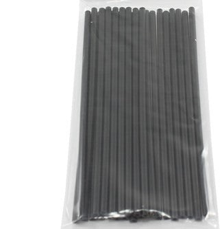 BLACK Plastic Lollipop Sticks 15cm (6 inch) - packs of 25