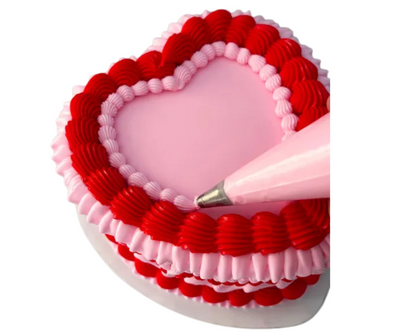HEART CAKE BOARD 8IN WHITE - 3MM COMPRESSED MONDO