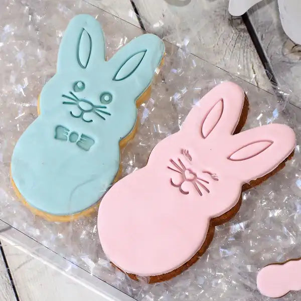 Cookie Stamp Bunny Faces Emboss 3D Printed Cookie Stamp Set (2 pce) – view 2