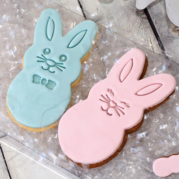 Cookie Stamp Bunny Faces Emboss 3D Printed Cookie Stamp Set (2 pce)