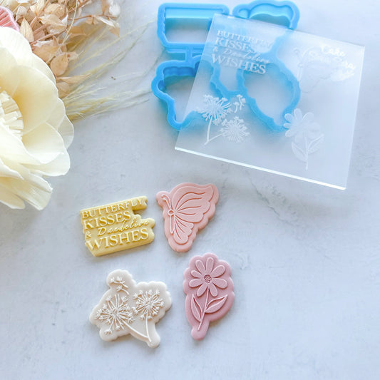 Butterfly Kisses Mini Toppers | Cake Sera Sera (Custom Cookie Cutters & Stamp)