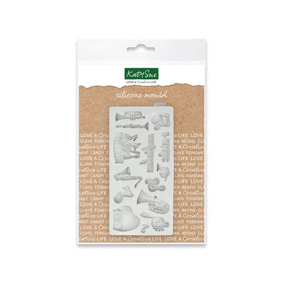 Moulds Miniature Music Set Silicone Mould (Katy Sue)